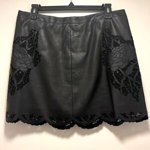 BCBG Maxazria Faux Leather Skirt
